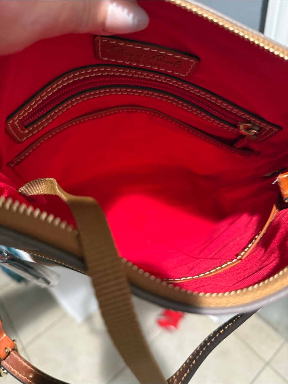 Dooney & Bourke Pebble Grain Crossbody Bag with matching wallet - Picture 9 of 10